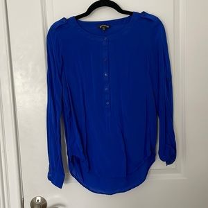 Express Long Sleeve Blue Shirt
